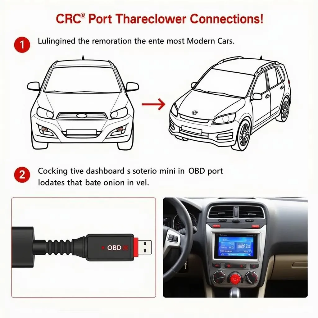 Connecting Innova Color Screen Light 3040E Diagnostic Code Reader Scan Tool to OBD2 Port