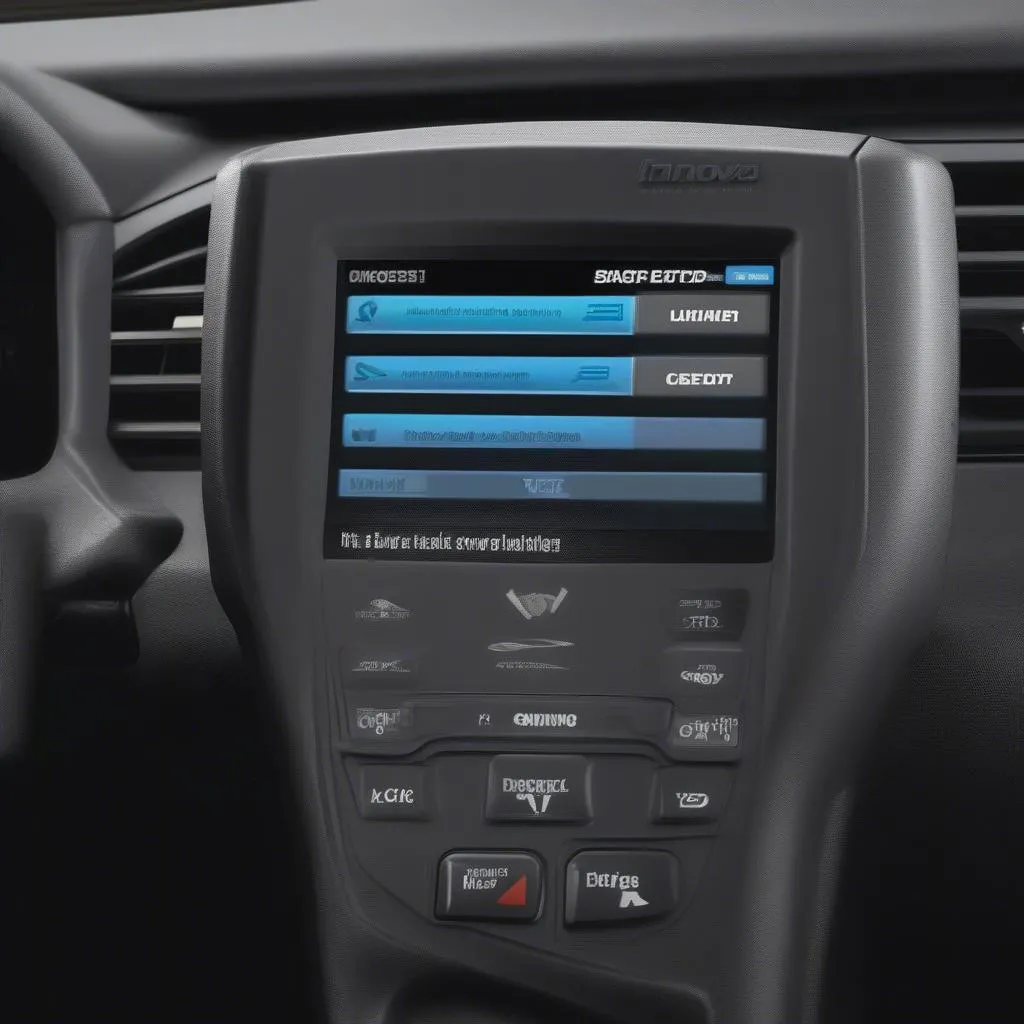 Innova scan tool displaying engine codes