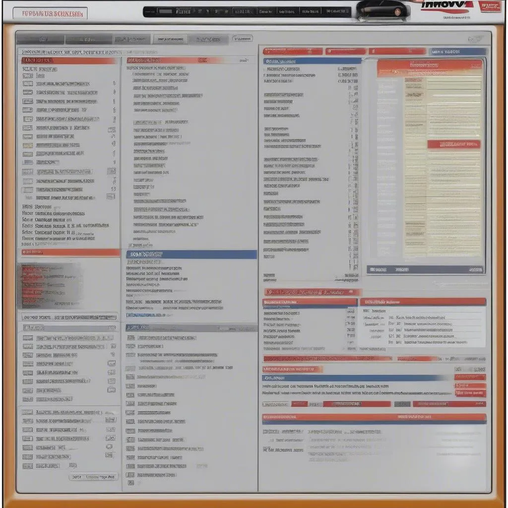 Innova scanner showing car error codes