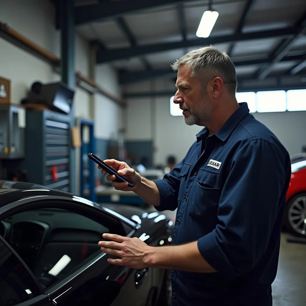 Iris Scanner in Auto Repair Shop