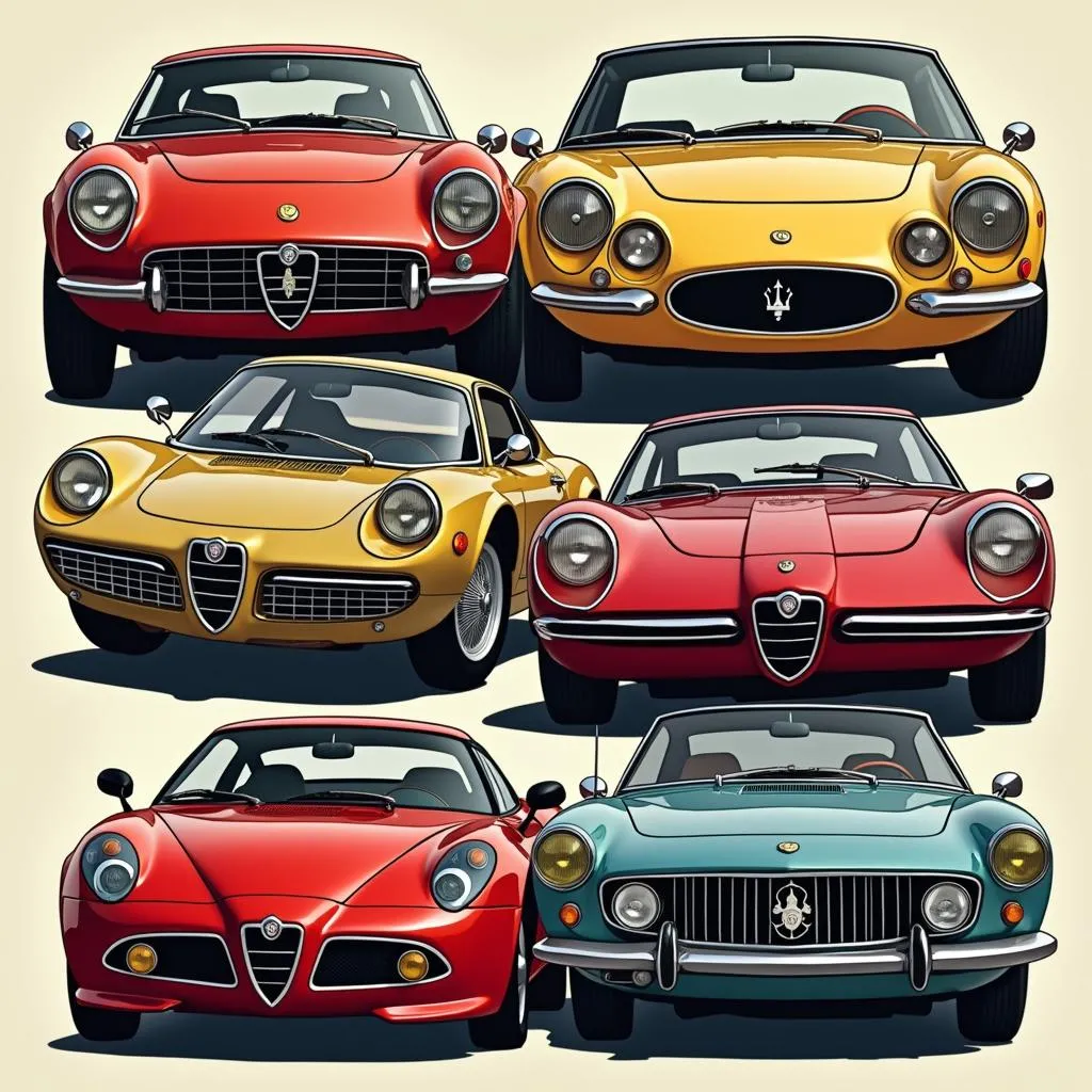 Lineup of Iconic Italian Car Brands