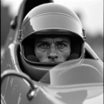 James Hunt in his McLaren racing car