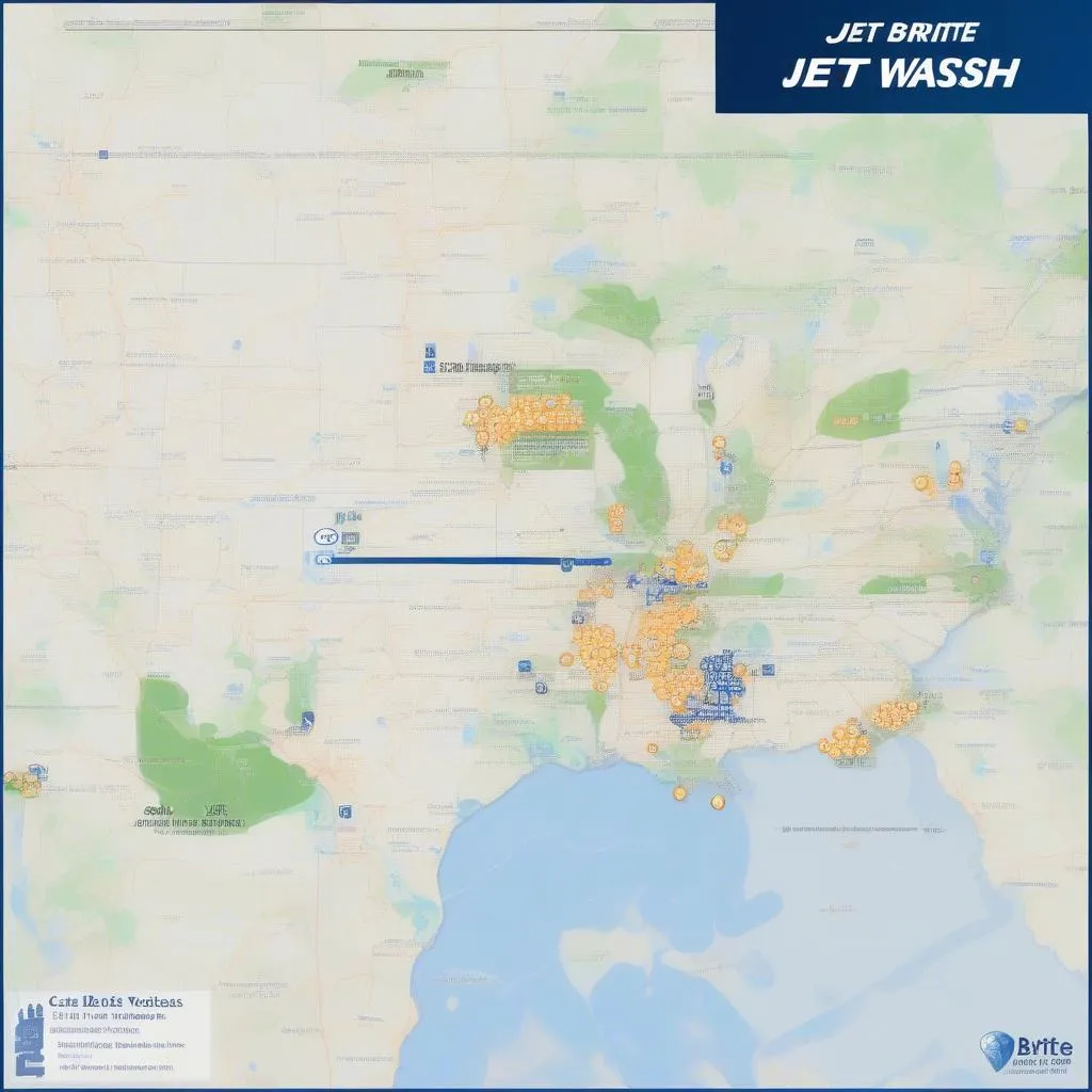 Interactive Map Showing Jet Brite Car Wash Locations