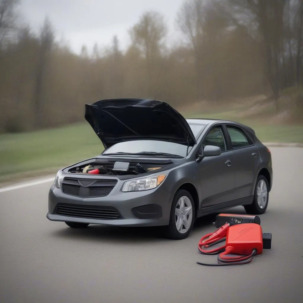 Jump starter in car