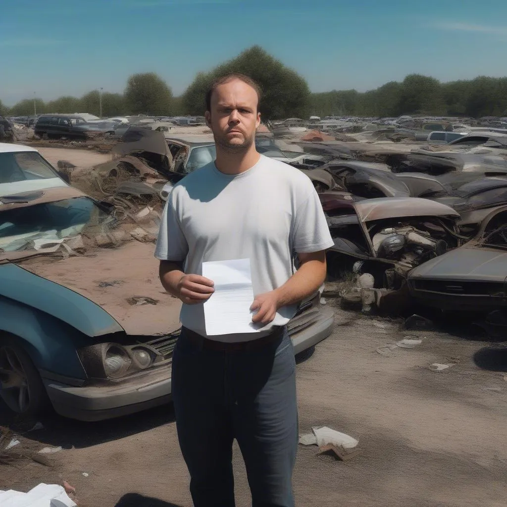 Junking a car without a title in a salvage yard