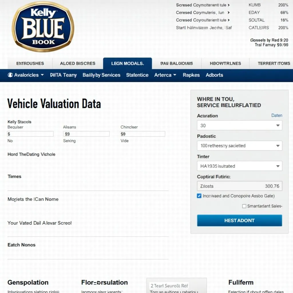 Kelly Blue Book Website Screenshot