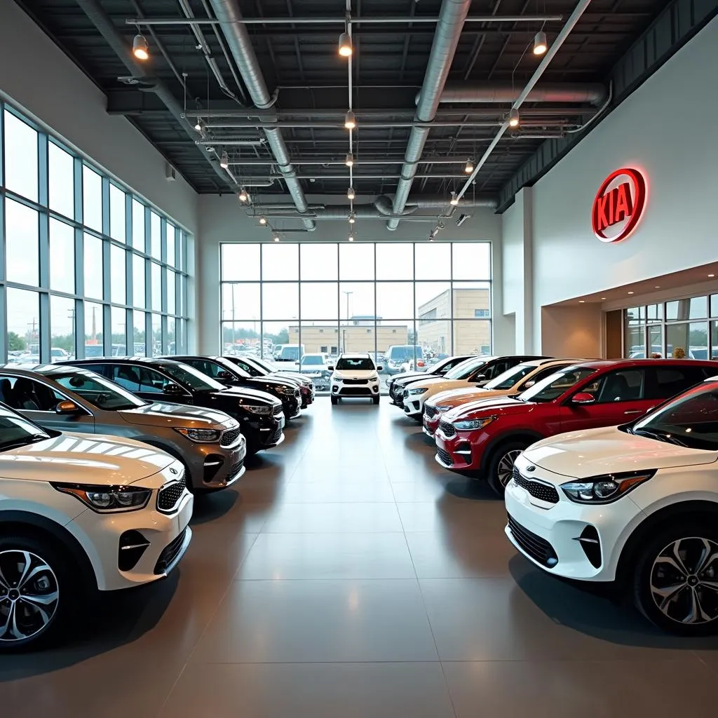 Modern Kia Dealership Showroom