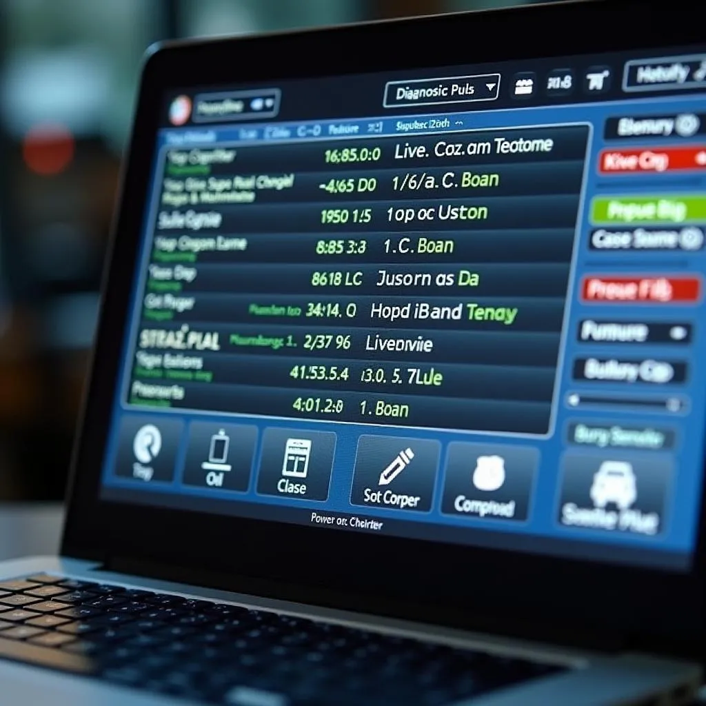 Laptop Screen Showing Scan Tool Software Interface