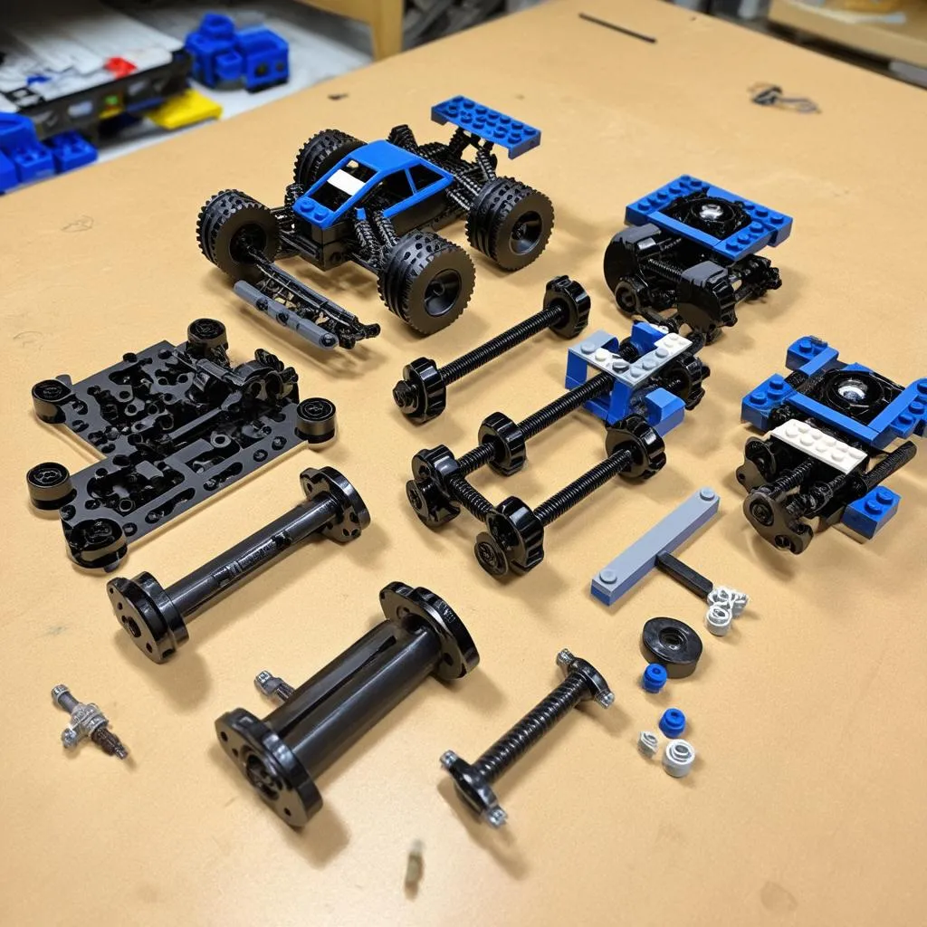 LEGO RC car speed modification parts