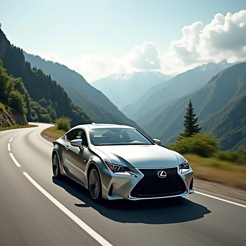 Lexus RC on Scenic Drive