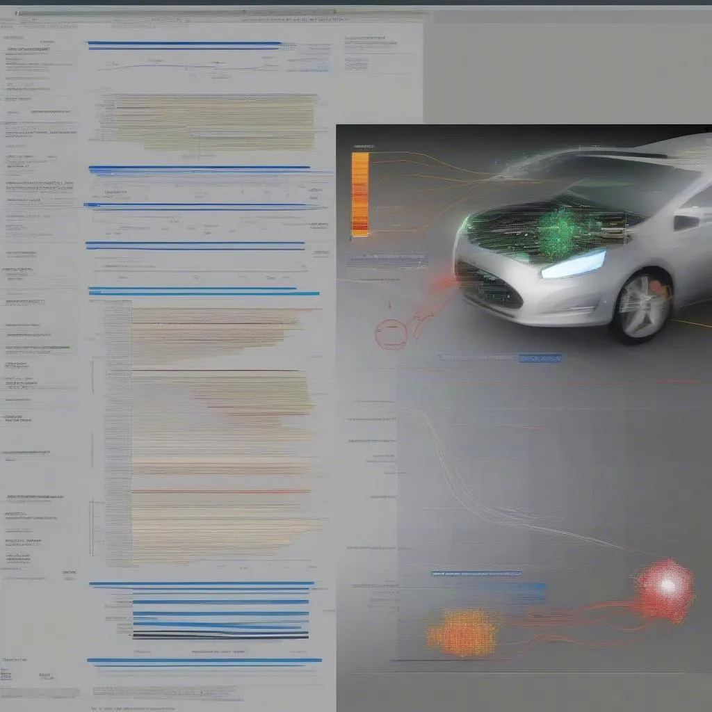 Mechanic analyzing live data stream from sensors