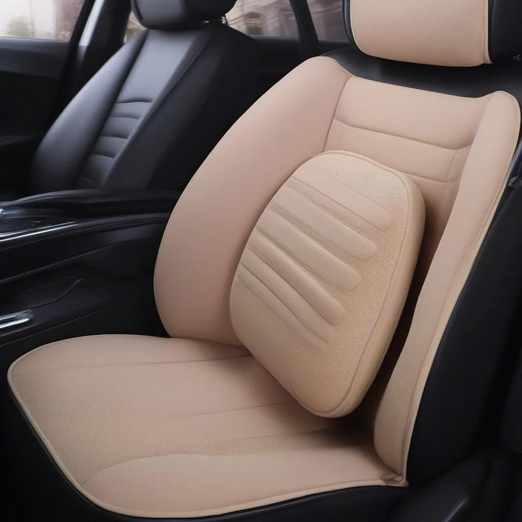 Lumbar support cushion for car seat: Providing back pain relief