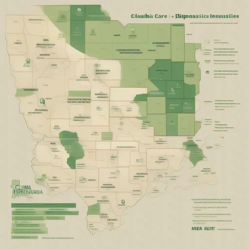 Map of Columbia Care Dispensaries