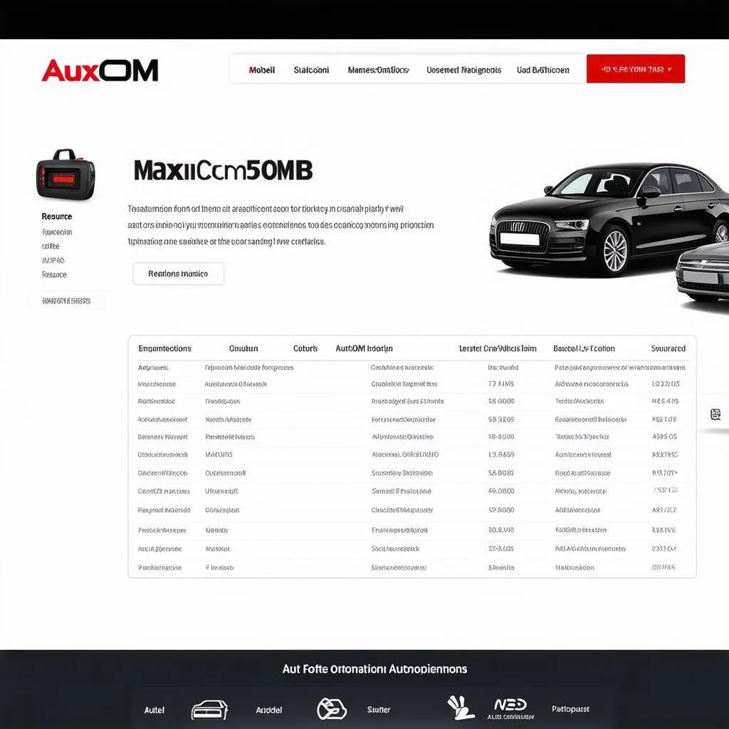 Autel MaxiCOM Homepage