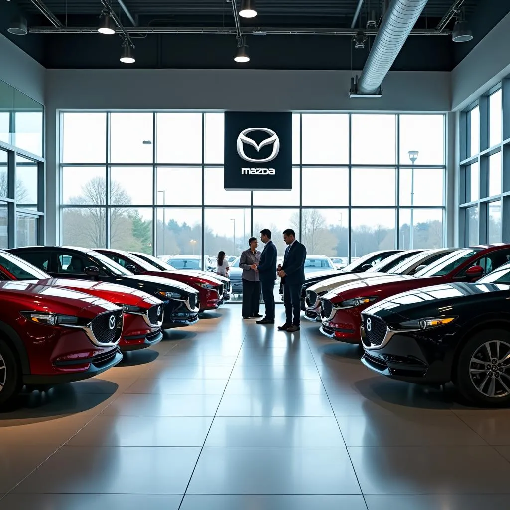 Modern Mazda dealership interior