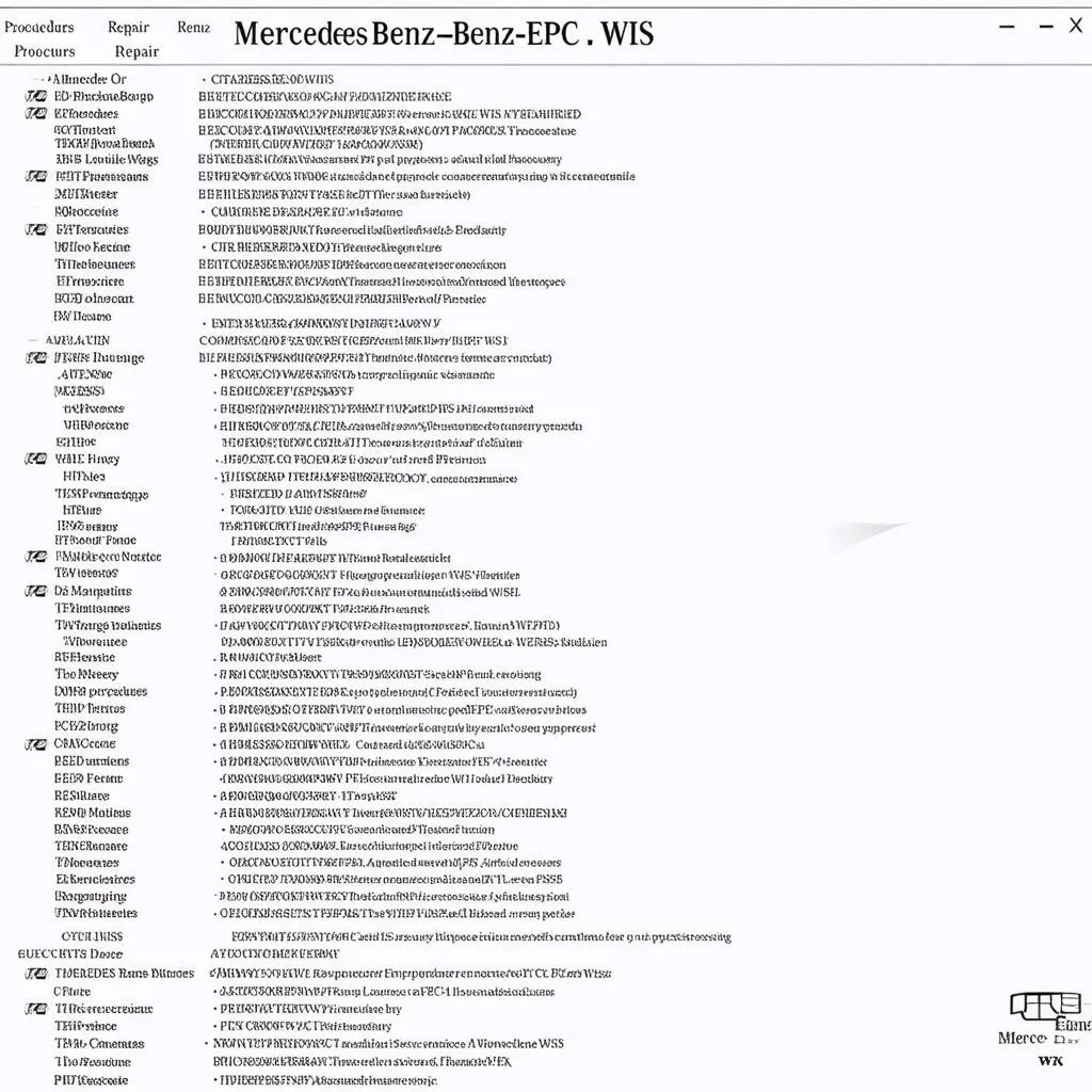 Mercedes-Benz EPC WIS Repair Procedures