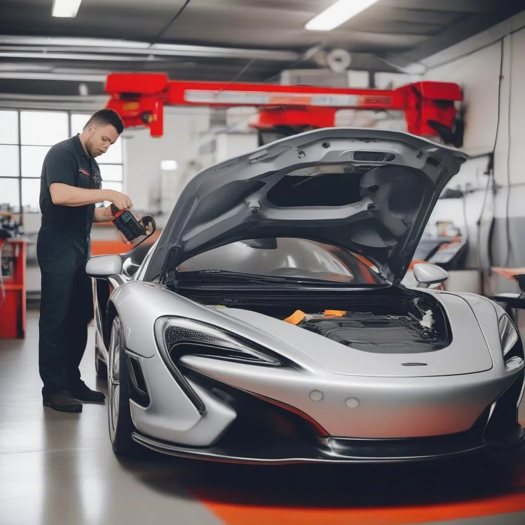 McLaren Scan Tool in Use