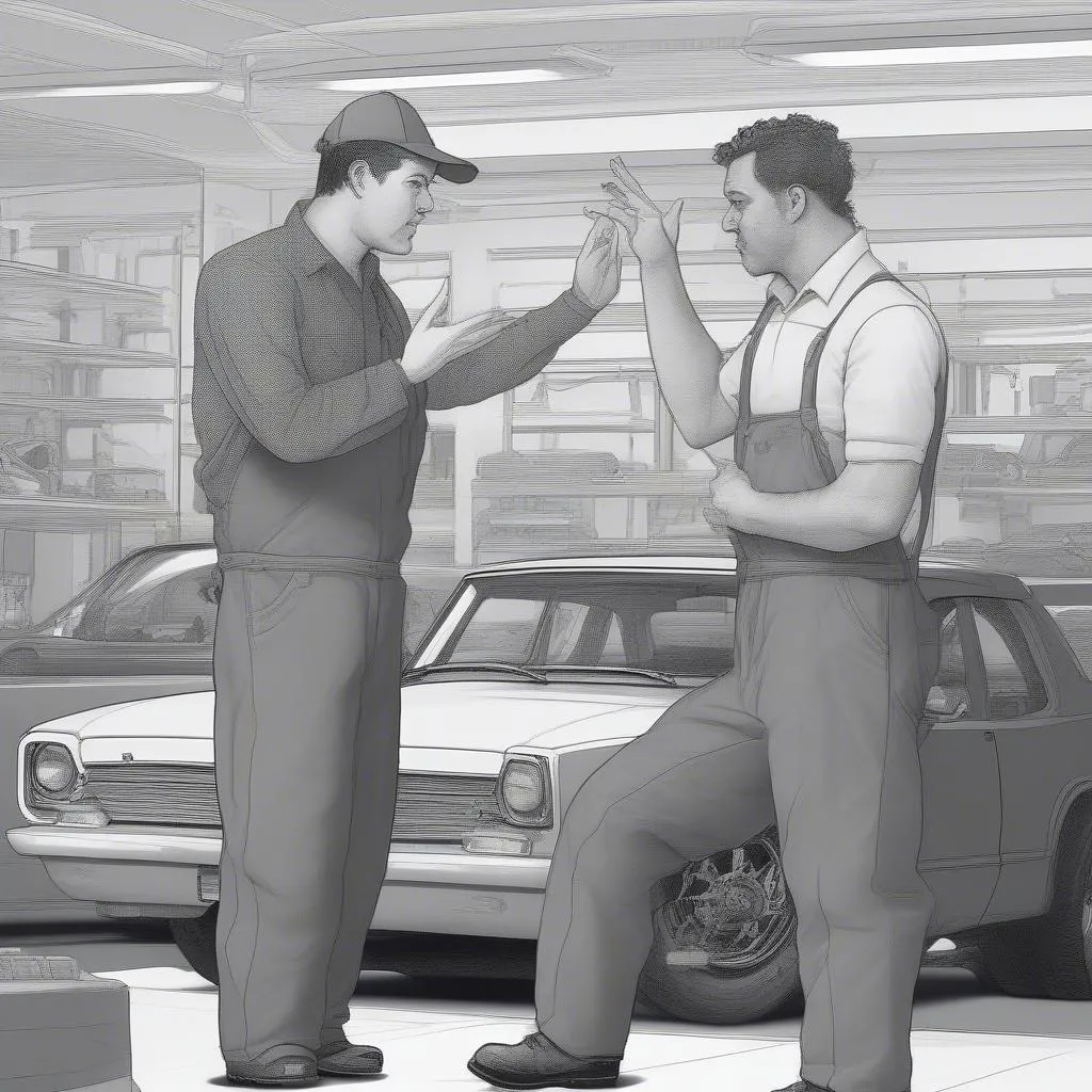 mechanic-customer interaction