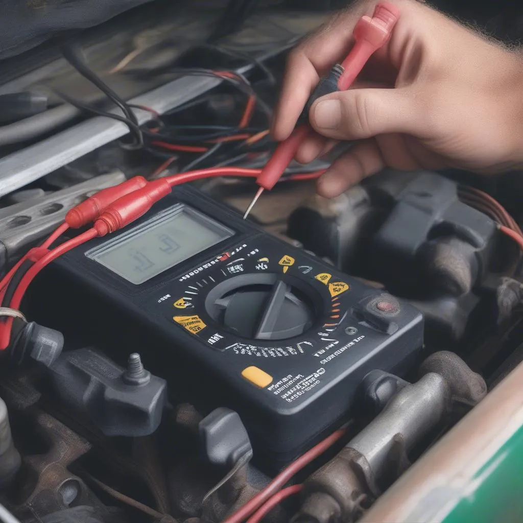 Mechanic Checking Alternator