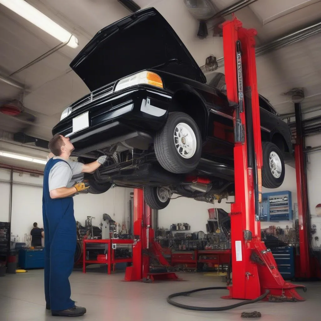 Mechanic Checking Car Engine