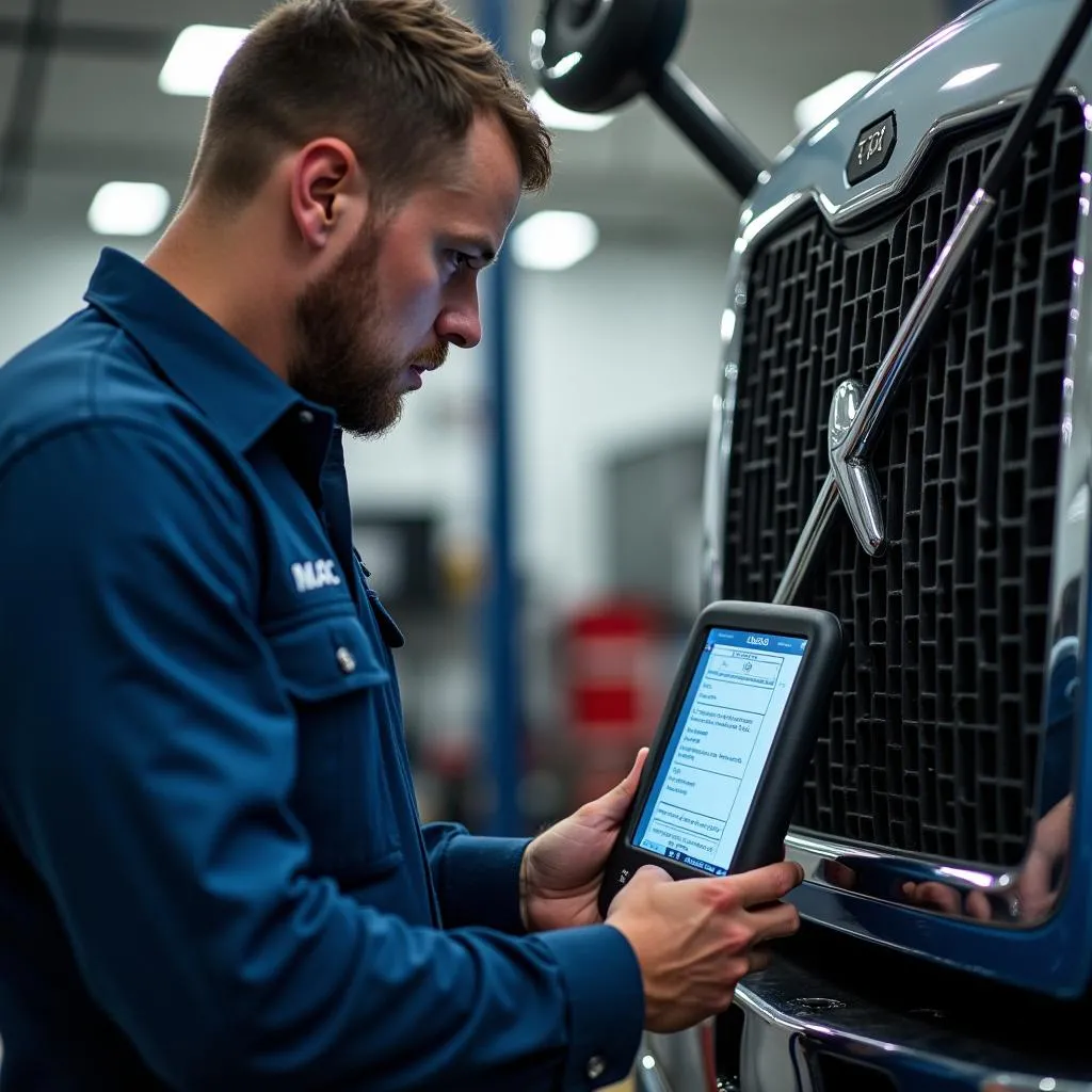  Expert Mechanic Using Scan Tool for Diagnostics 