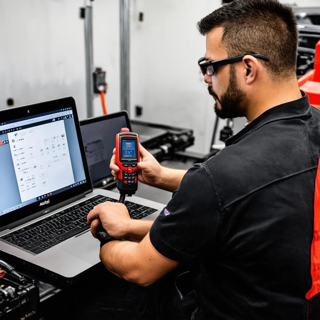 Mechanic Programming Car Computer