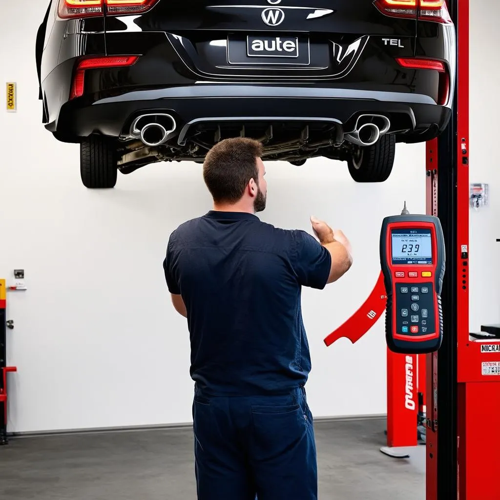 Mechanic Using Autel Scanner