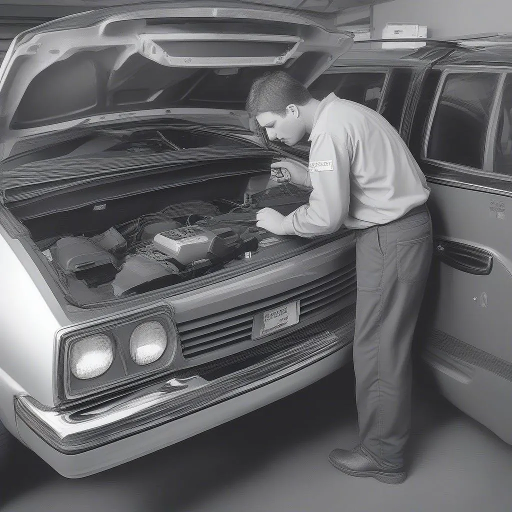 Mechanic using a bi-directional scanner