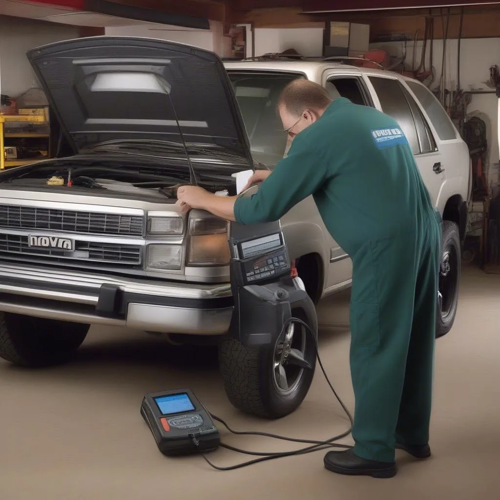 Mechanic using Innova 3100