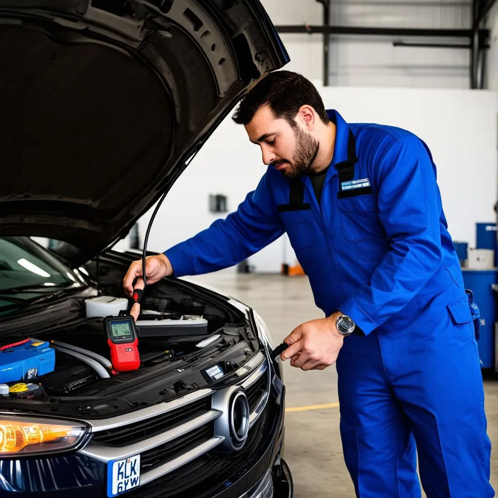 Diagnostic Scanner in Use