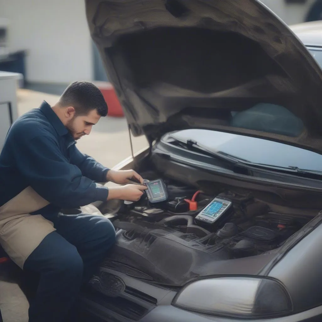 mechanic-repairing-car