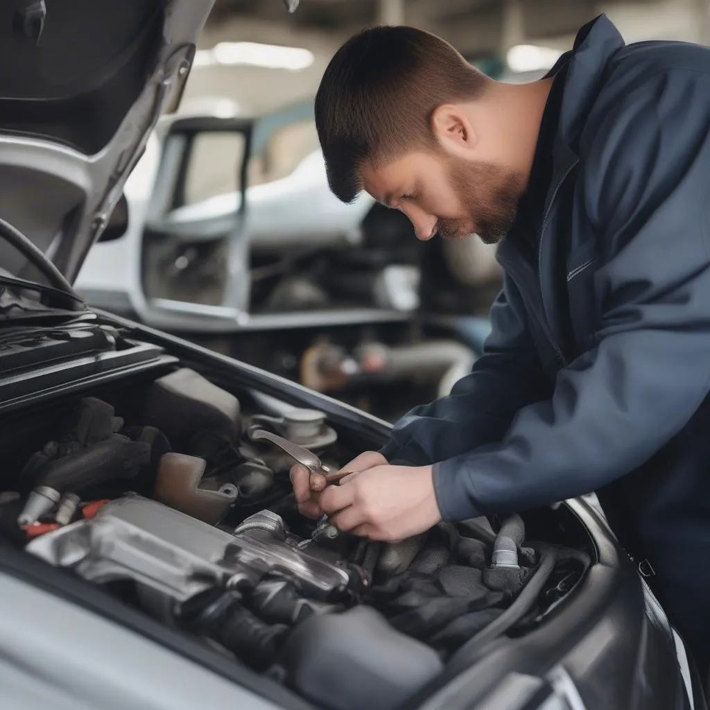 Car repair in progress