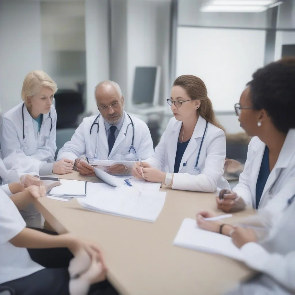 Medical Team Discussing Patient Records