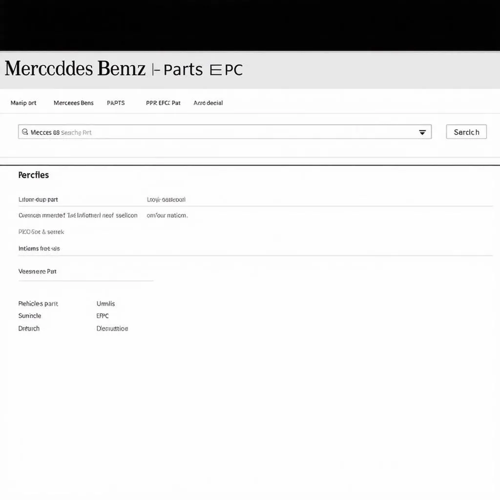 Mercedes Benz Parts EPC Screenshot