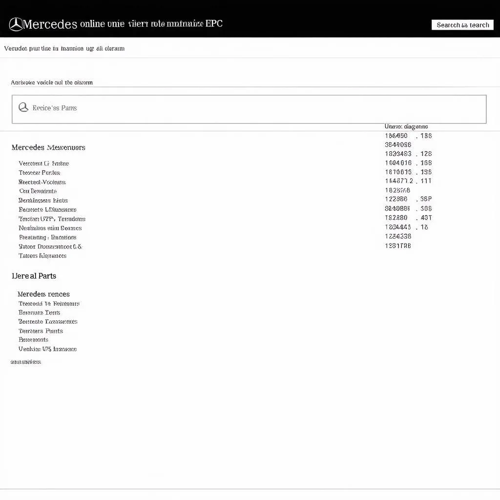 Mercedes Online EPC Interface