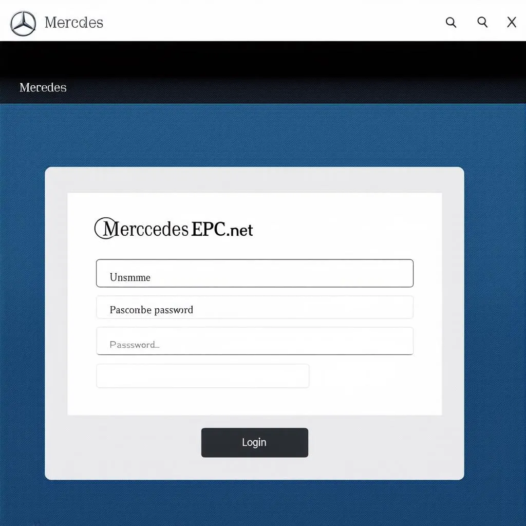 Mercedes EPC.net Login Page