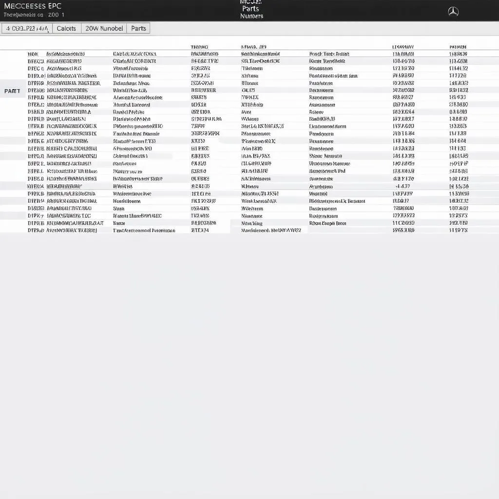 mercedes-epc-parts-list-for-a-specific-model