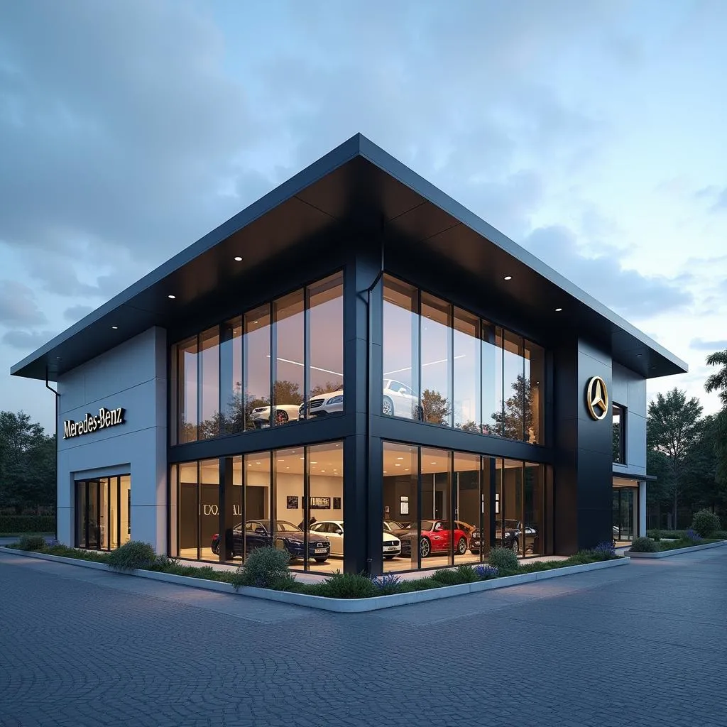 Modern Mercedes Dealership Exterior