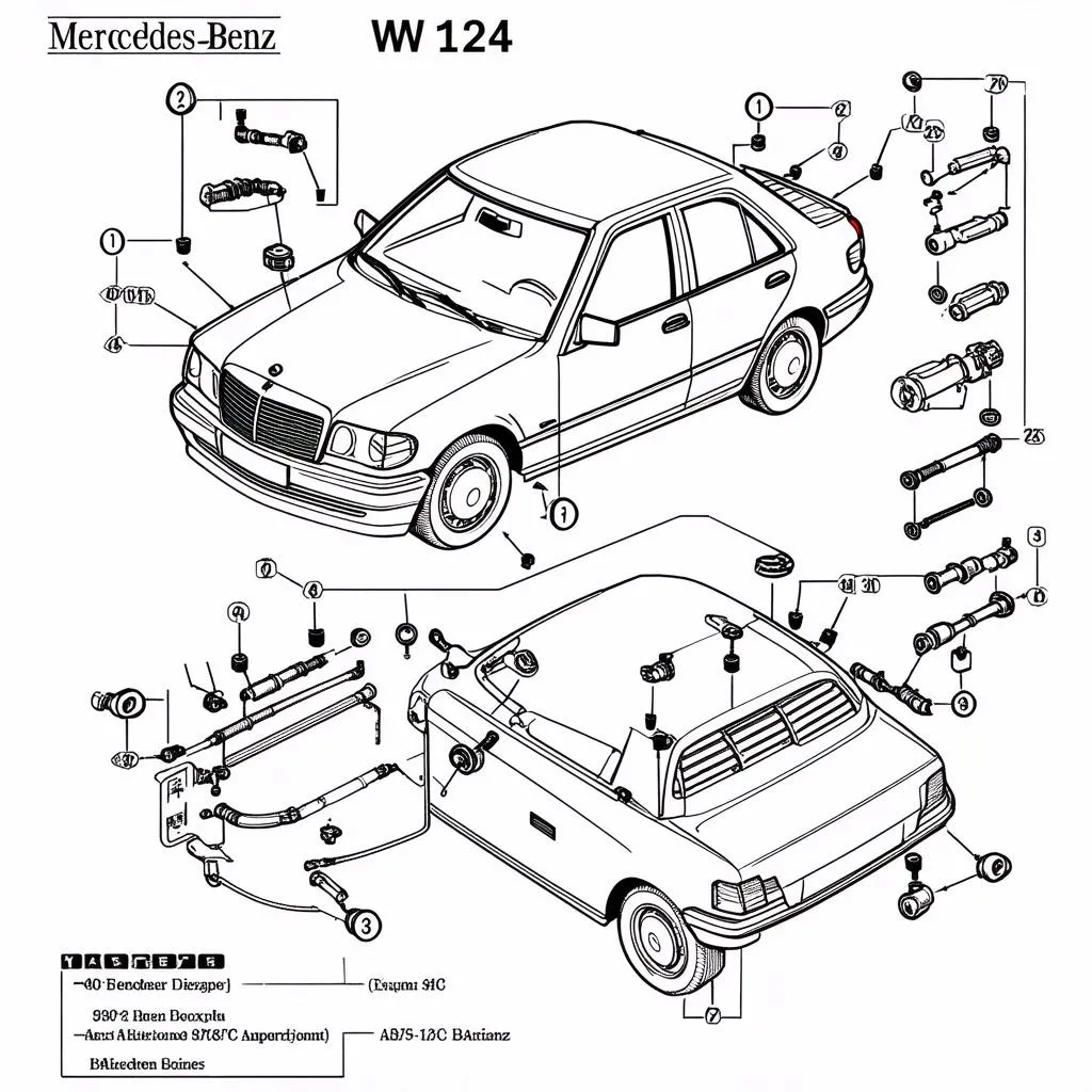 Mercedes W124 Parts Diagram