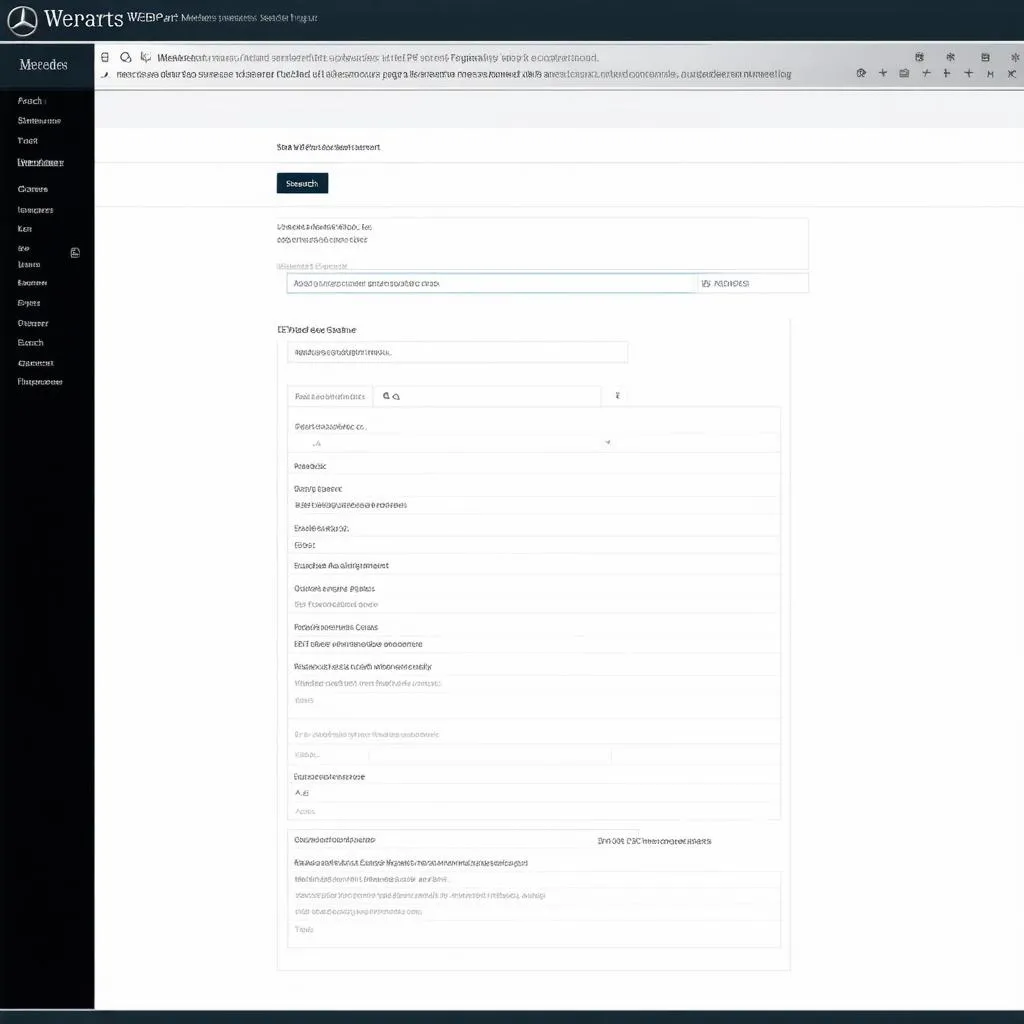 Mercedes Webparts EPC Screenshot