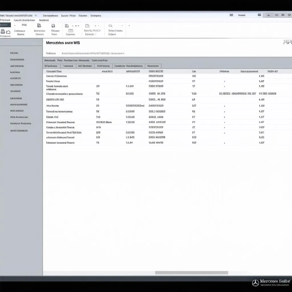 Mercedes WIS software interface