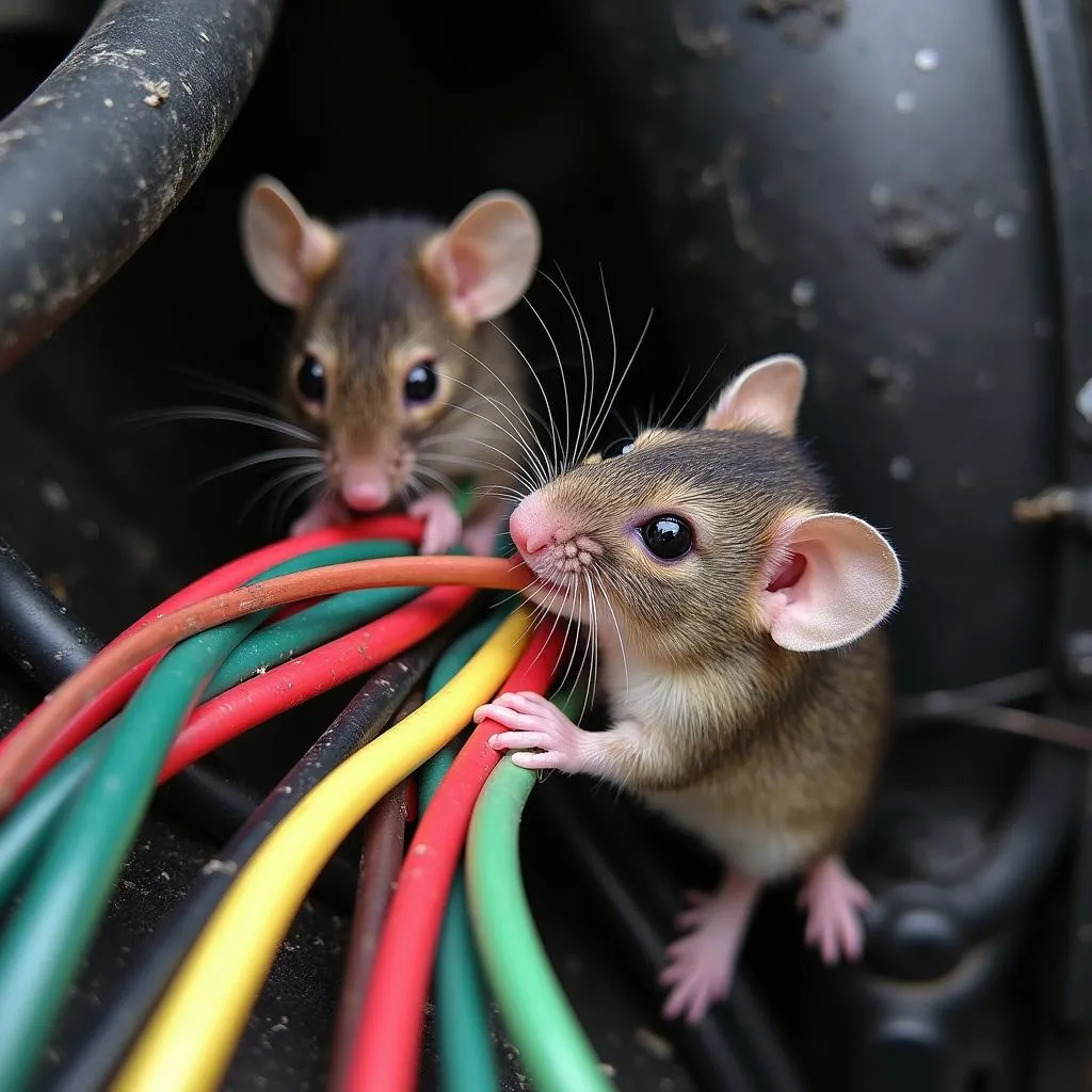 Mice Chewing Car Wires