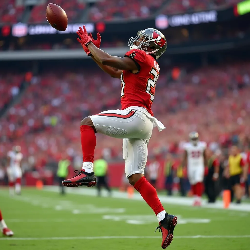 Mike Evans making a catch during a game