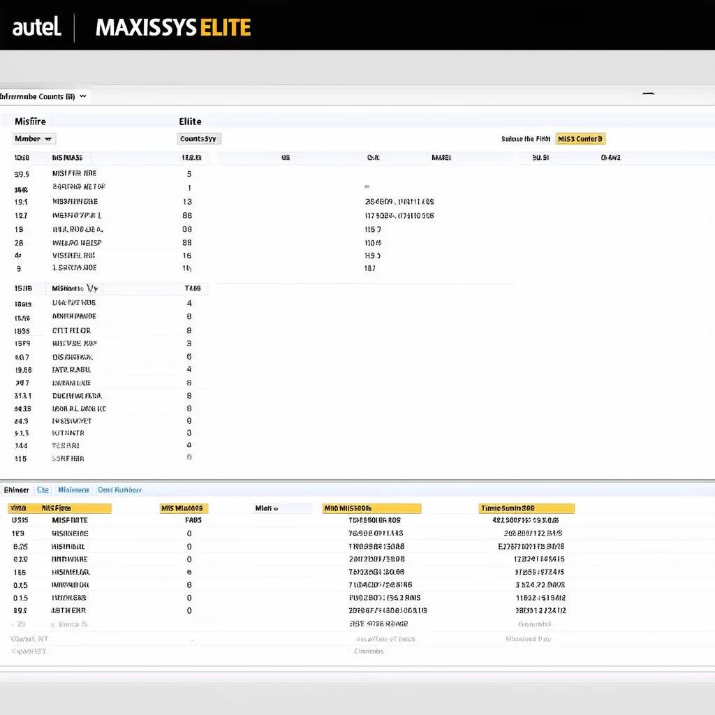 Autel Maxisys Elite Misfire Counter Display