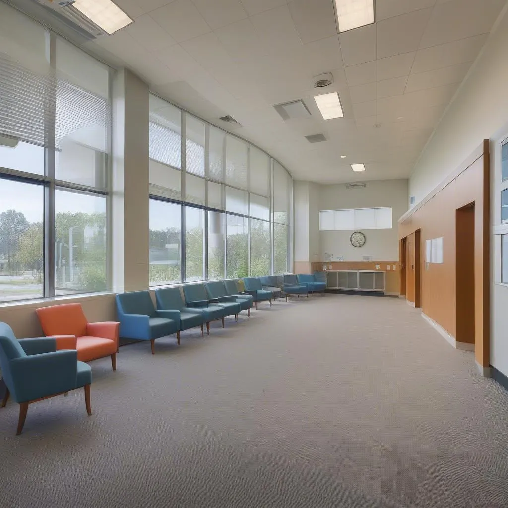 modern medical facility waiting area