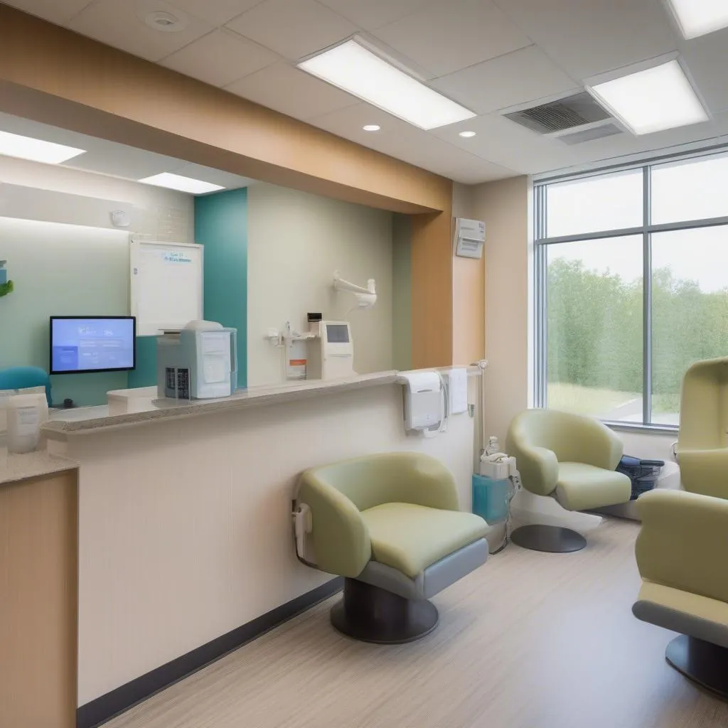 modern urgent care clinic interior