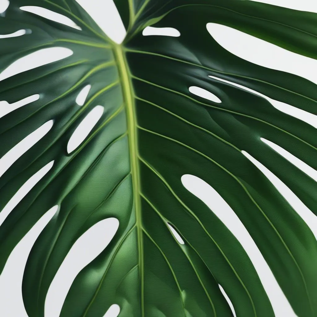 monstera plant leaves close-up