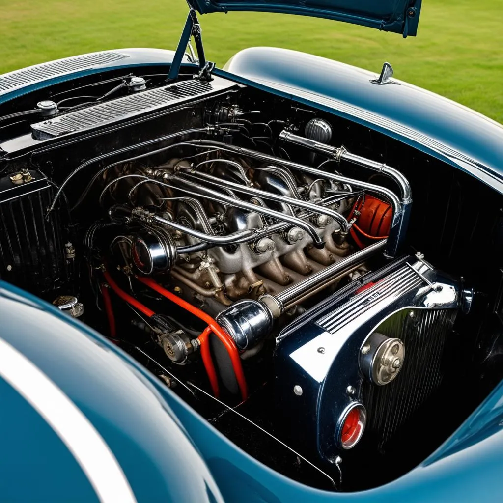 Classic Morgan Roadster engine