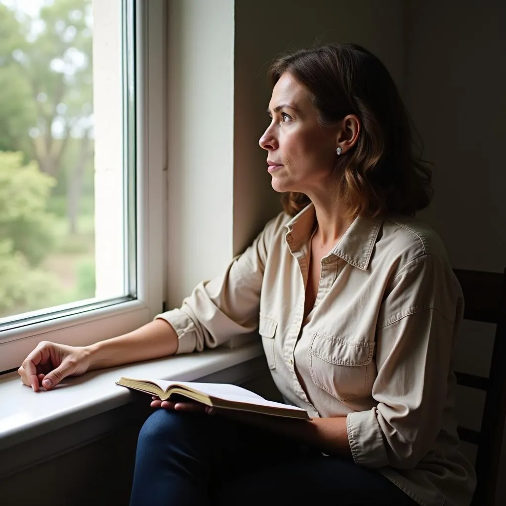 Woman contemplating her future