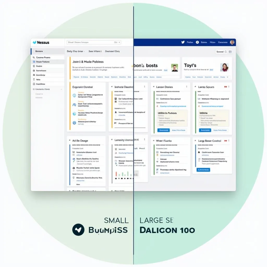 Nessus Dashboard for Different Business Sizes